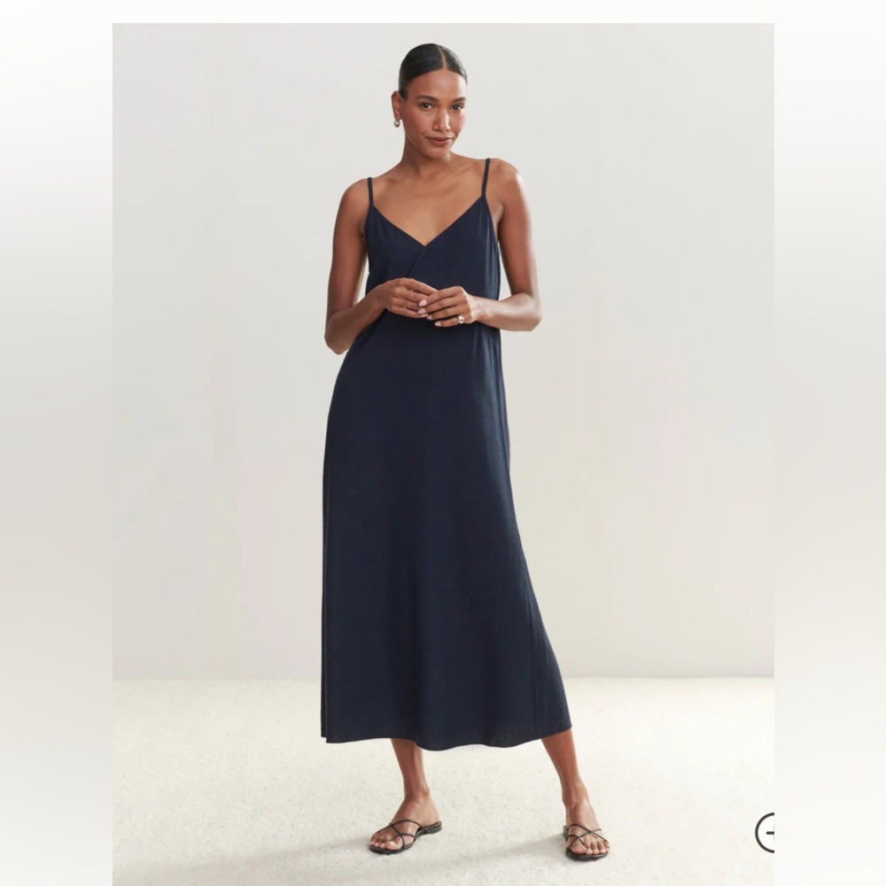 Jenni Kayne Navy Slip Midi Dress